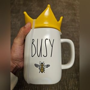 Busy Queen Bee Mug with Crown lid topper